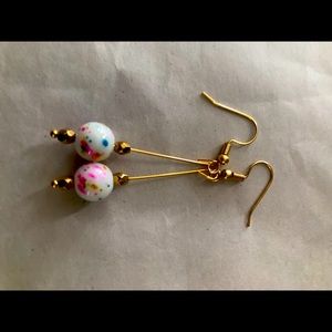 MULTI COLORED BEADED EARRINGS